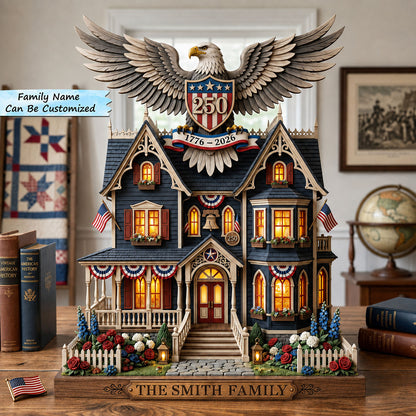 Eagle House Wooden Block 3-Layers QTCUZ GFTOPND2055