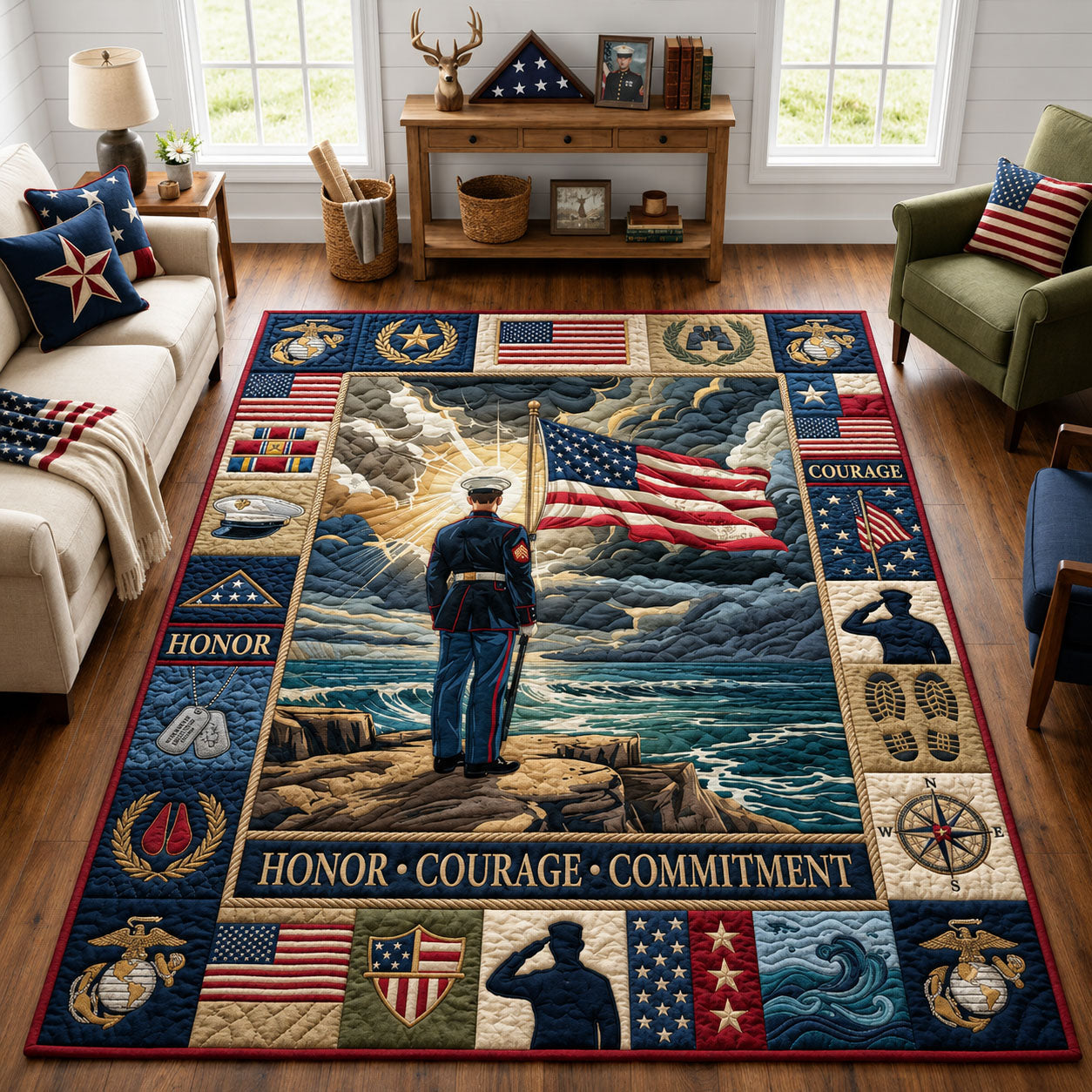 US Marine Corps Area Rug GFTOPND2110
