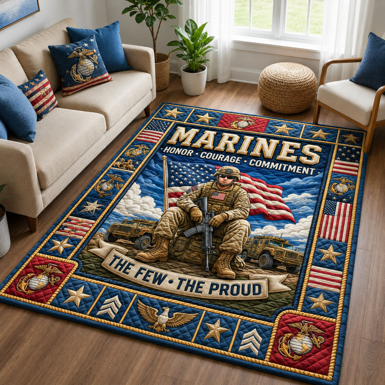 The Few The Proud Area Rug GFTOPND2112
