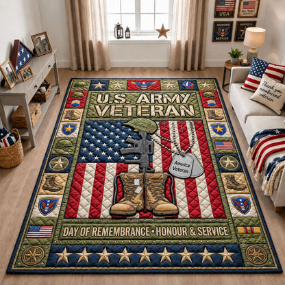 US Army Veteran Area Rug GFTOPND2115
