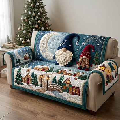 Beaded Moonlit Gnome Crochet Quilted Sofa Cover GFTOPND2157