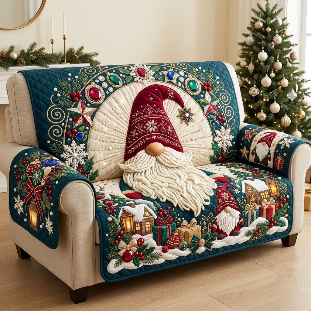 Jeweled Gnome Quilted Sofa Cover GFTOPND2158