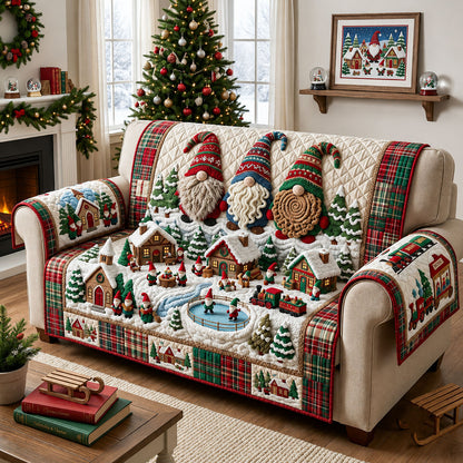 Gnome Village Crochet Quilted Sofa Cover GFTOPND2159