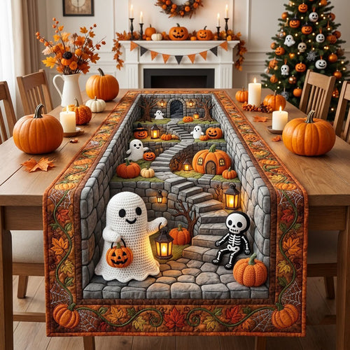 Staircase Crochet Quilted Table Runner GFTOPND2179