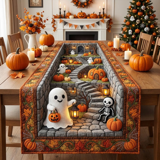Staircase Crochet Quilted Table Runner GFTOPND2179