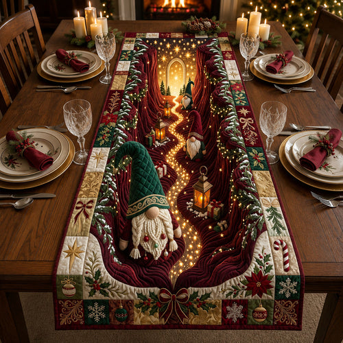 Gnome Crochet Quilted Table Runner GFTOPND2186