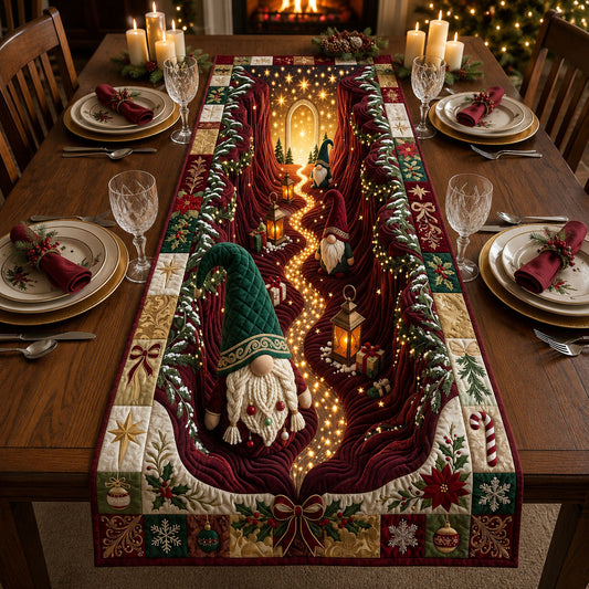 Gnome Crochet Quilted Table Runner GFTOPND2186