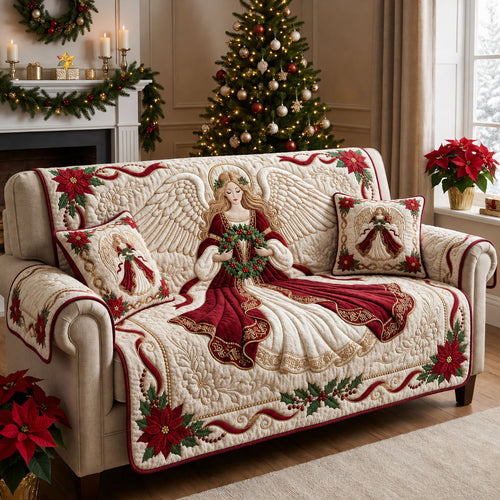 Angel Wreath Quilted Sofa Cover GFTOPND2188