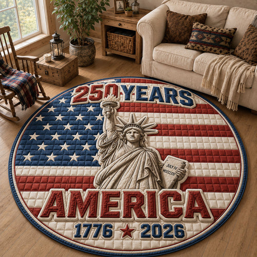 USA 250th Anniversary Quilted Round Mat GFTOPND22