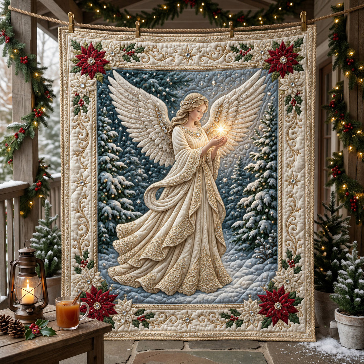 Jeweled Angel Quilted Blanket GFTOPND2223