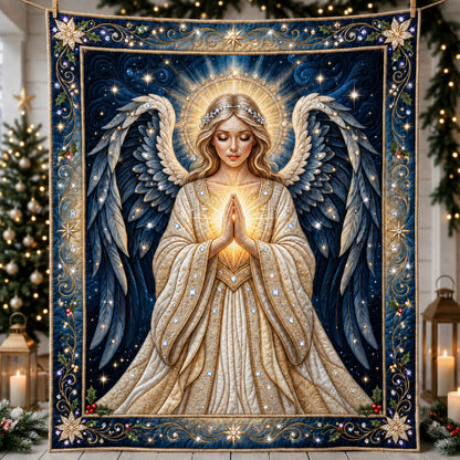 Angel Christmas Light Quilted Blanket GFTOPND2226