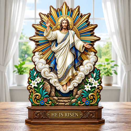 He Is Risen Wooden Block 3-Layers GFTOPND2243
