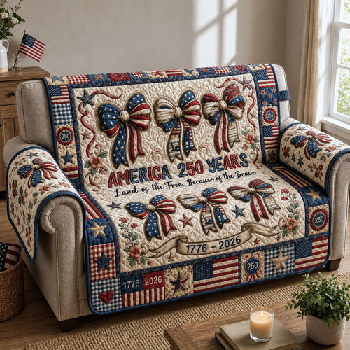 America Free Brave Quilted Sofa Cover GFTOPND231