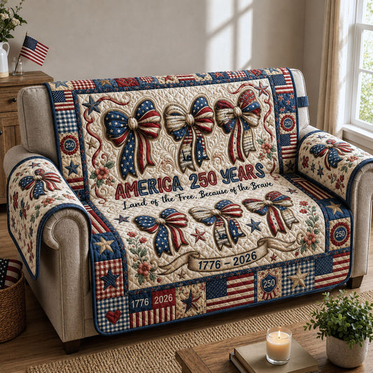 America Free Brave Quilted Sofa Cover GFTOPND231