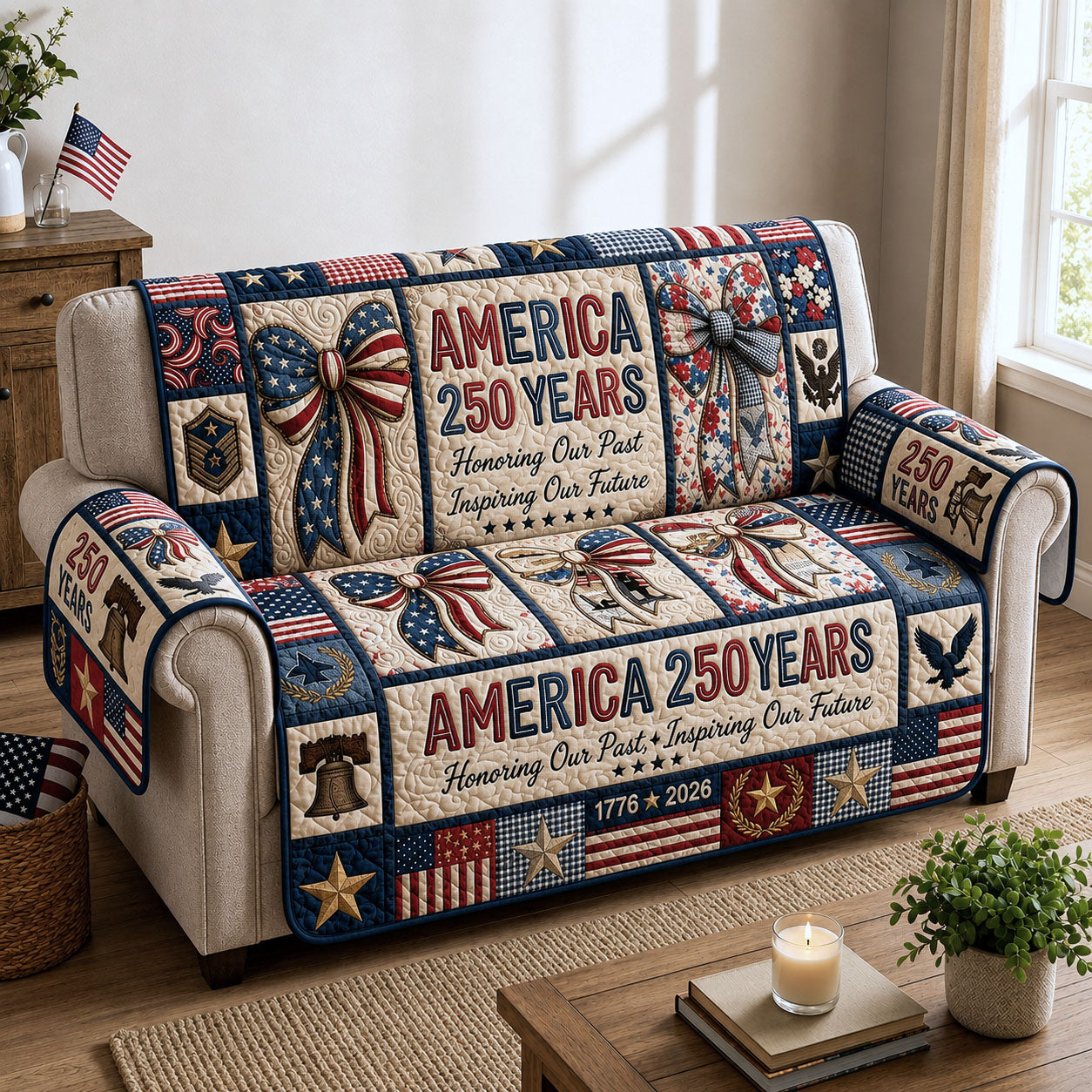 Honor Our Past Inspire Our Future  Quilted Sofa Cover GFTOPND232