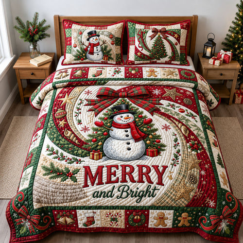 Merry And Bright 3-Piece Quilted Bedding Set GFTOPND2326