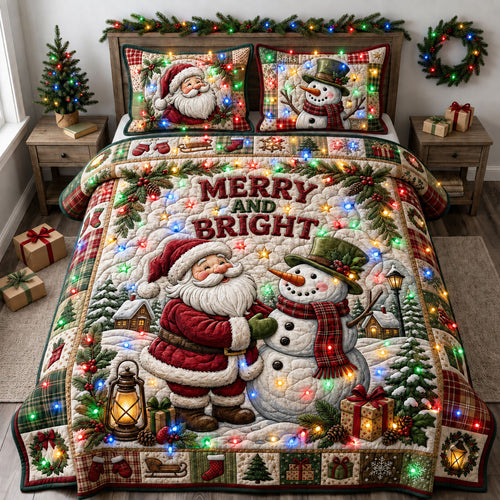Merry And Bright 3-Piece Quilted Bedding Set GFTOPND2332