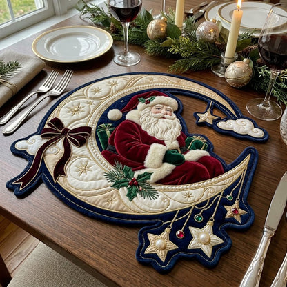 Moon Santa Custom Shape Quilted Place Mat GFTOPND2448