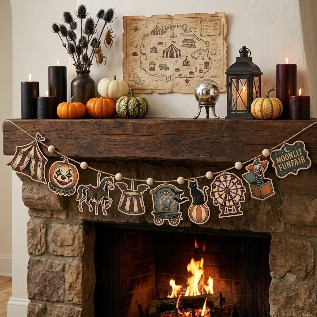 Possessed Carnival Custom Shape Wooden Garland GFTOPND2461