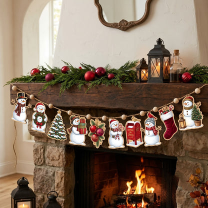 Snowman Party Custom Shape Wooden Garland GFTOPND2478