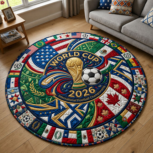 FIFA World Cup Trophy Quilted Round Mat GFTOPND256