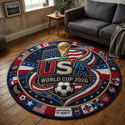 USA World Cup 2026 Quilted Round Mat GFTOPND259