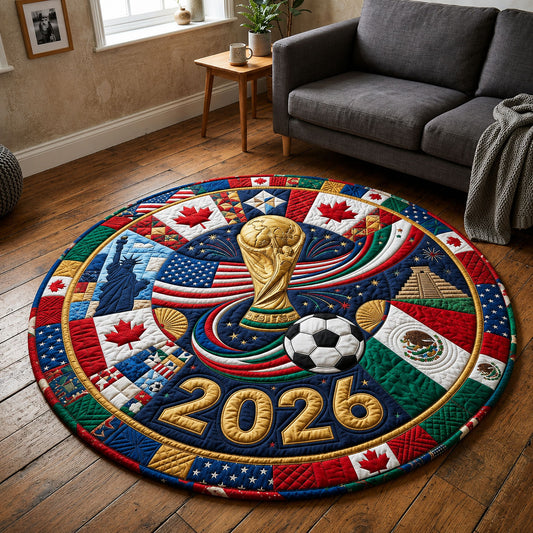 Usa Canada Mexico FIFA Quilted Round Mat GFTOPND261