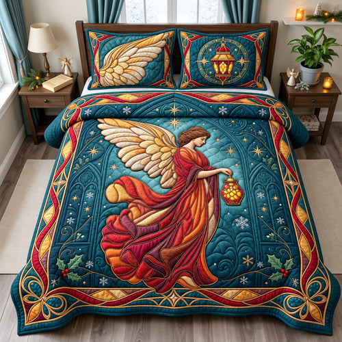 Golden Angel 3-Piece Quilted Bedding Set GFTOPND2612