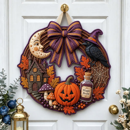 Gothic Halloween Custom Shape Quilted Door Hanger GFTOPND2622