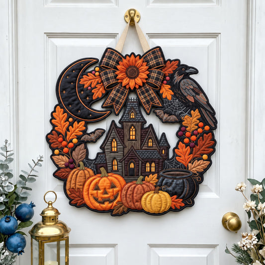 Gothic Halloween Custom Shape Quilted Door Hanger GFTOPND2623