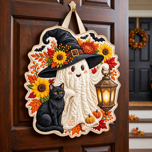 Halloween Ghost Custom Shape Quilted Door Hanger GFTOPND2624