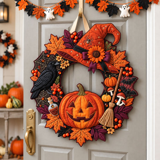 Halloween Witch Custom Shape Quilted Door Hanger GFTOPND2626