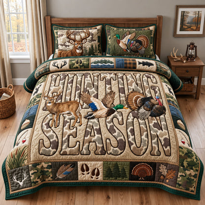 Camo Hunting 3-Piece Quilted Bedding Set GFTOPND2633