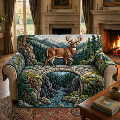 Majestic Buck Quilted Sofa Cover GFTOPND2646