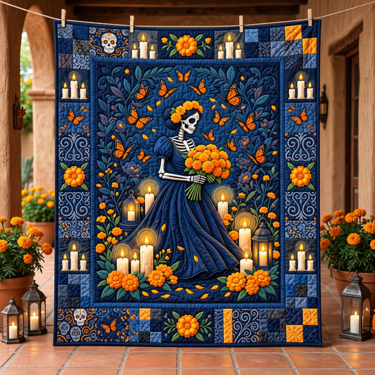 Catrina Marigold Candle Quilted Blanket GFTOPND2678