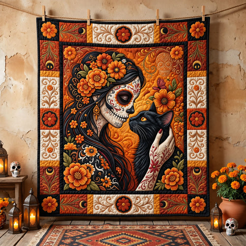 Dia De Los Muertos Quilted Blanket GFTOPND2679
