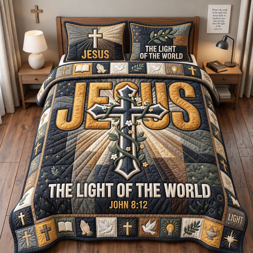 The Light Of The World 3-Piece Quilted Bedding Set GFTOPND2786