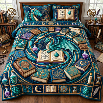 Alchemist Dragon 3-Piece Quilted Bedding Set GFTOPND2813