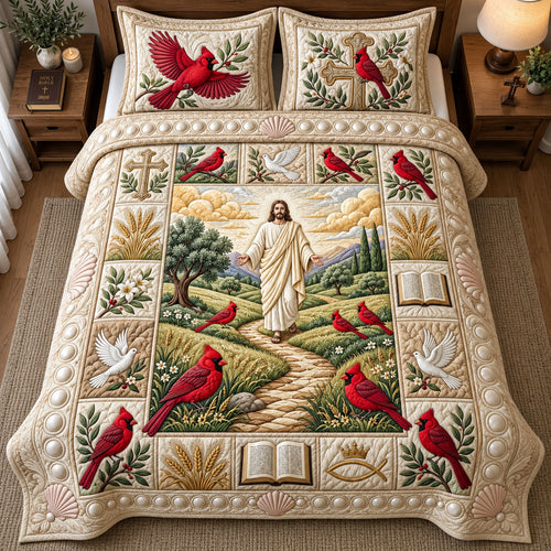 Surrounded By His Grace 3-Piece Quilted Bedding Set GFTOPND2819