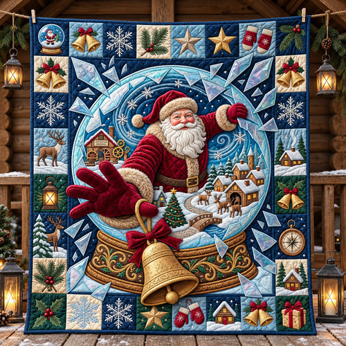 Santa Snow Globe Quilted Blanket GFTOPND2856