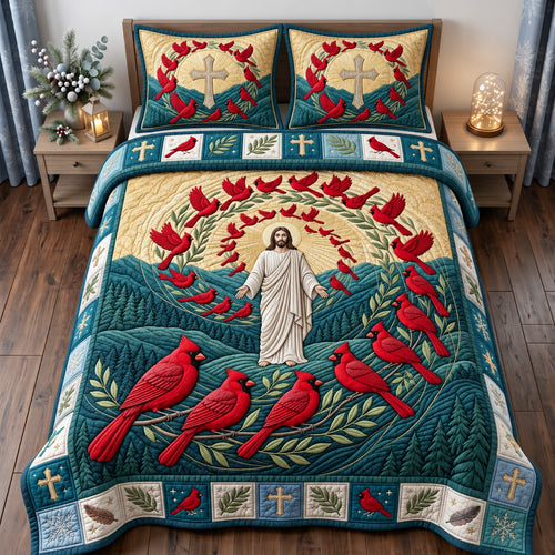 Surrounded By His Grace 3-Piece Quilted Bedding Set GFTOPND2860