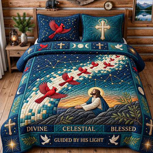 Guided By His Light 3-Piece Quilted Bedding Set GFTOPND2862