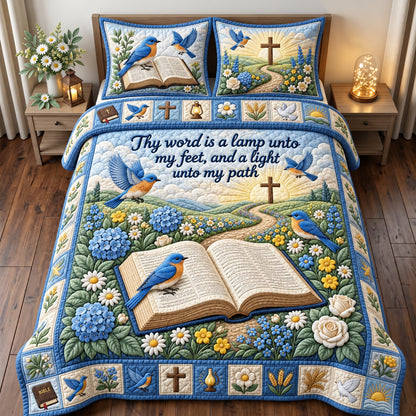 Light Unto My Path 3-Piece Quilted Bedding Set GFTOPND2928