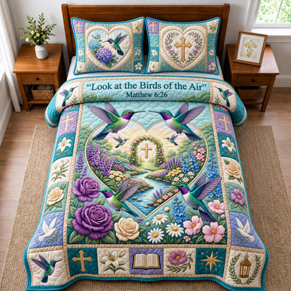 Look At The Bird 3-Piece Quilted Bedding Set GFTOPND2930