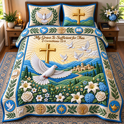 My Grace 3-Piece Quilted Bedding Set GFTOPND2931