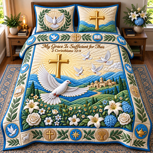 My Grace 3-Piece Quilted Bedding Set GFTOPND2931