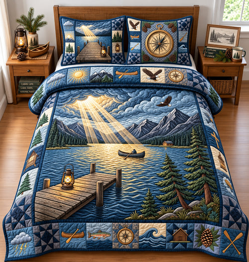 Sun Rays 3-Piece Quilted Bedding Set GFTOPND2985