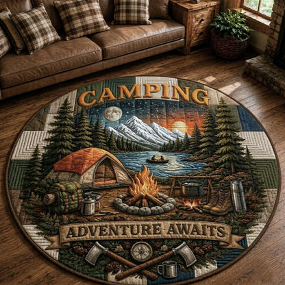 Camping Quilted Round Mat GFTOPND30