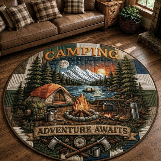 Camping Quilted Round Mat GFTOPND30