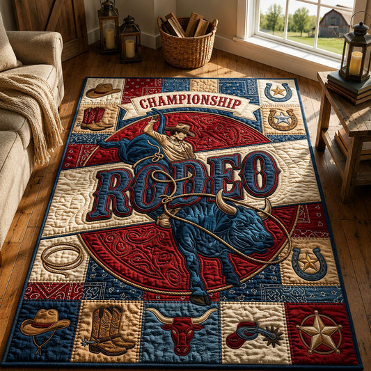 Texas Longhorn Rodeo Area Rug GFTOPND303